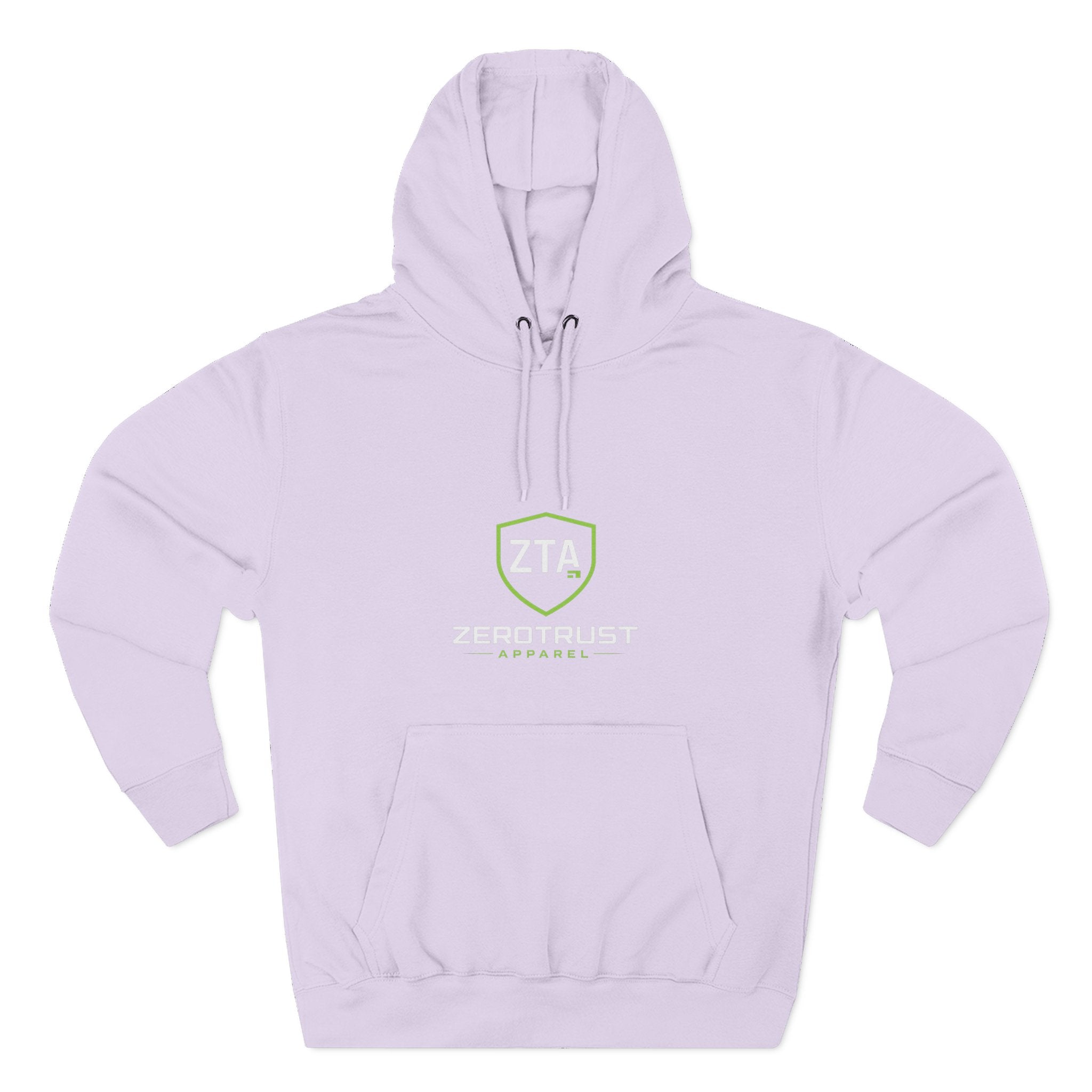 ZeroTrust Three-Panel Fleece Hoodie — Cybersecurity Graphic Hoodie