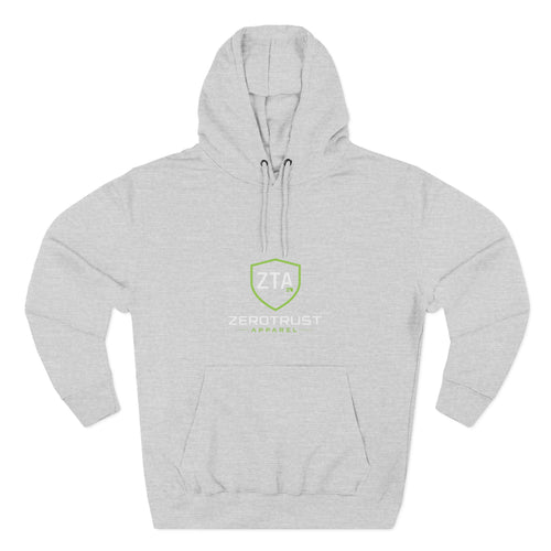 ZeroTrust Three-Panel Fleece Hoodie — Cybersecurity Graphic Hoodie