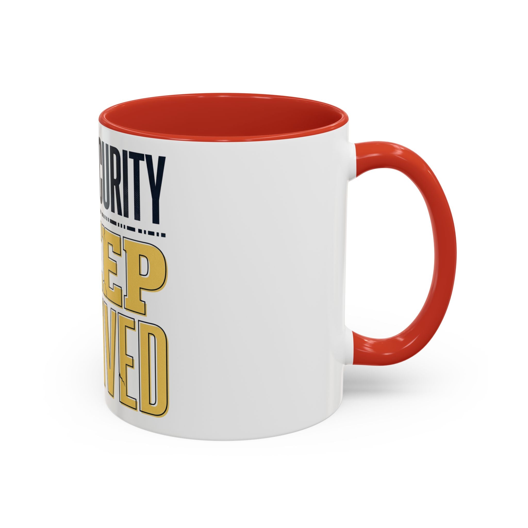 Cybersecurity Sleep Deprived Accent Coffee Mug — Funny IT Gift for Cybersecurity Professionals