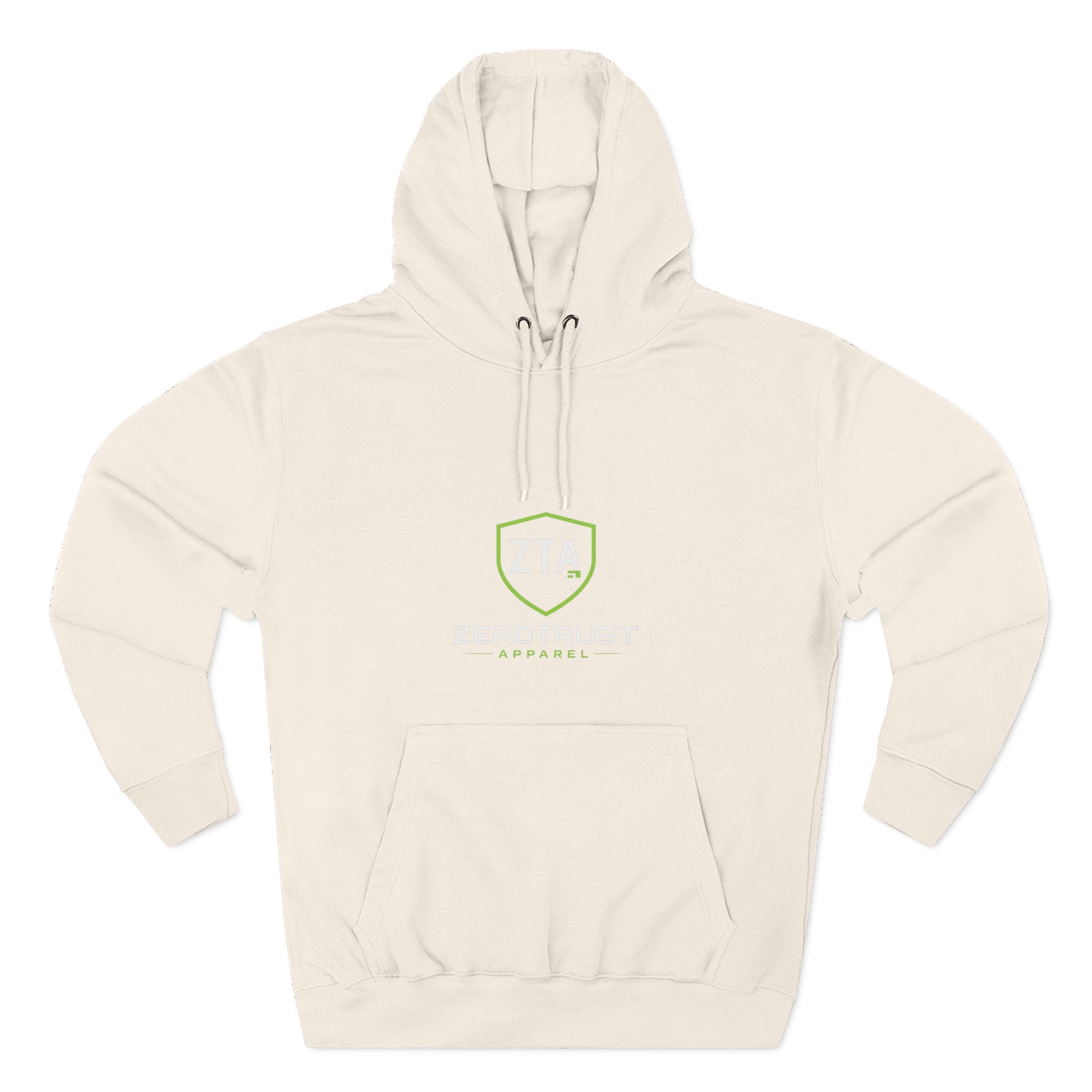 ZeroTrust Three-Panel Fleece Hoodie — Cybersecurity Graphic Hoodie