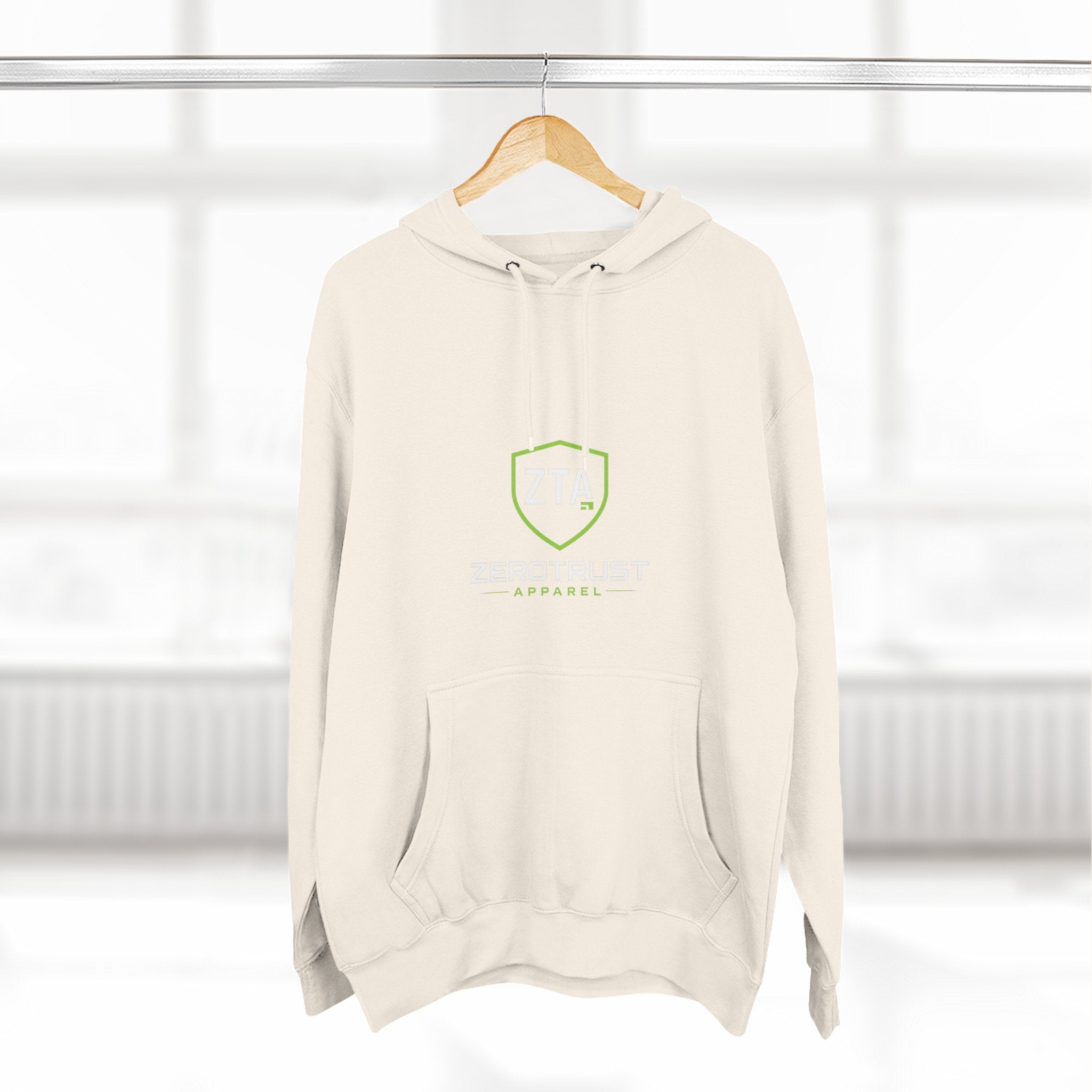 ZeroTrust Three-Panel Fleece Hoodie — Cybersecurity Graphic Hoodie