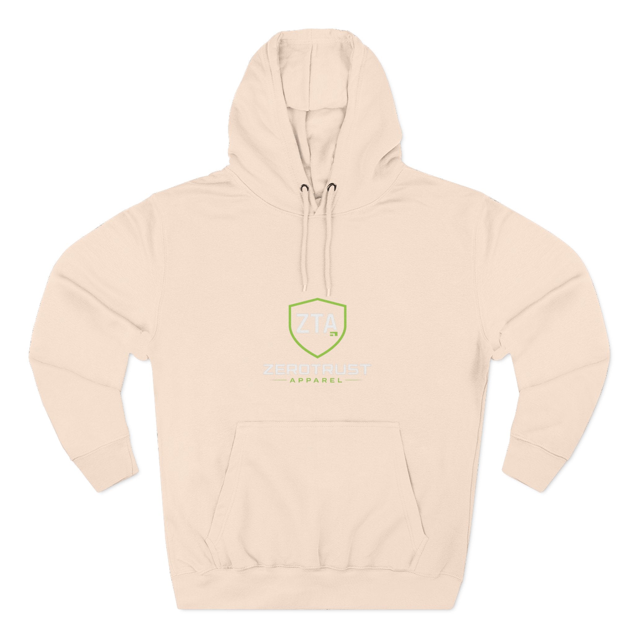 ZeroTrust Three-Panel Fleece Hoodie — Cybersecurity Graphic Hoodie