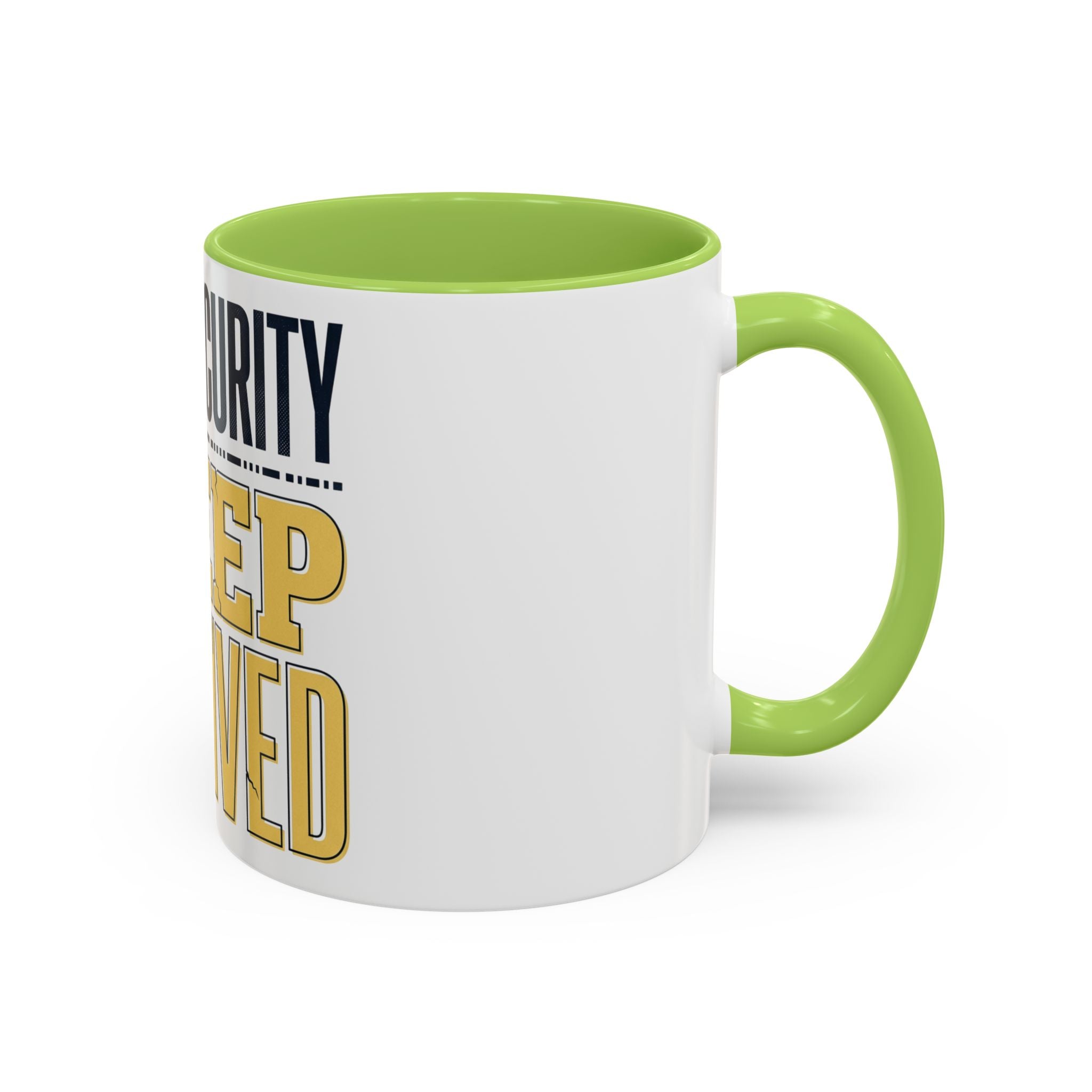 Cybersecurity Sleep Deprived Accent Coffee Mug — Funny IT Gift for Cybersecurity Professionals