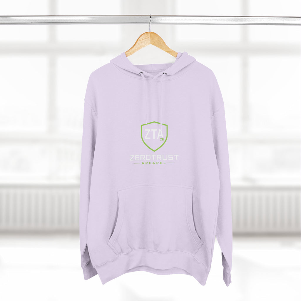 ZeroTrust Three-Panel Fleece Hoodie — Cybersecurity Graphic Hoodie