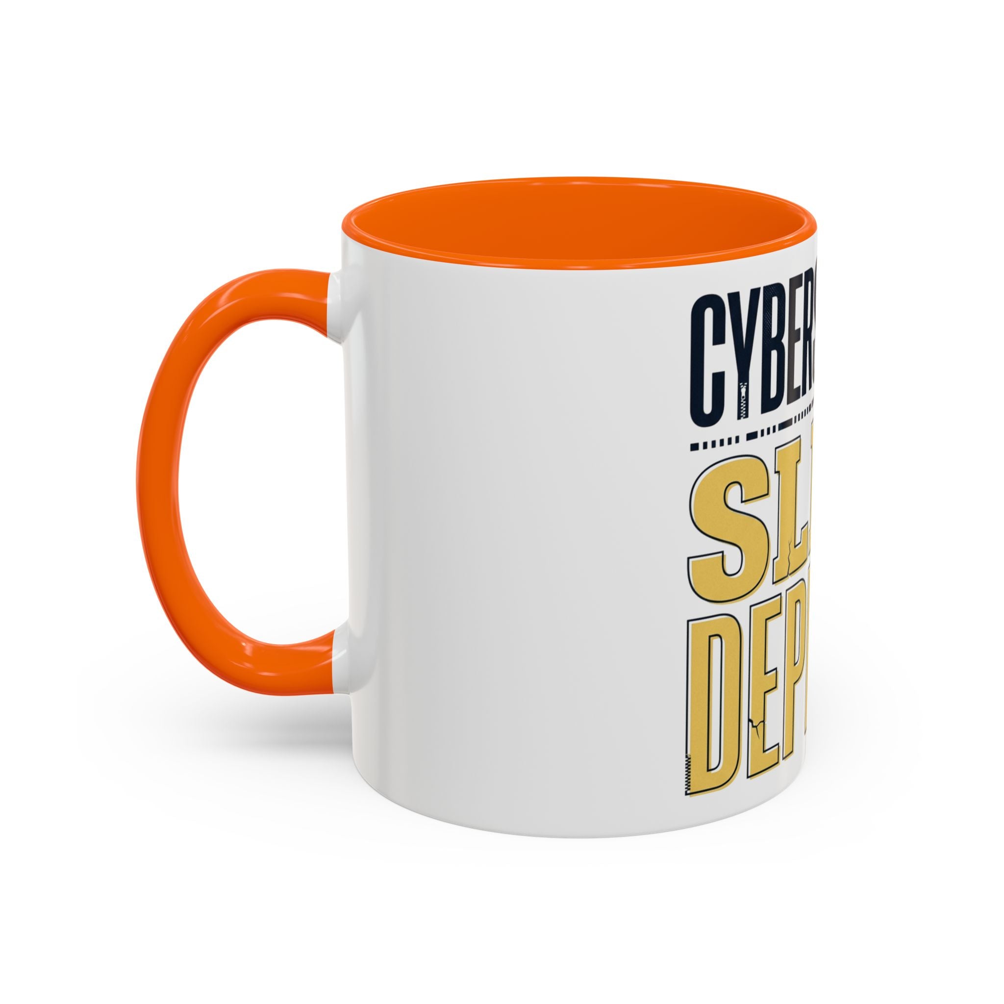 Cybersecurity Sleep Deprived Accent Coffee Mug — Funny IT Gift for Cybersecurity Professionals
